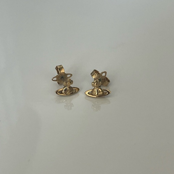 Vivienne westwood gold orb stud earrings - Picture 3 of 4